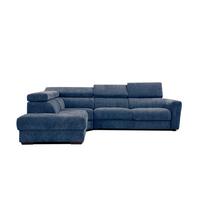 ECKSOFA CALVERA 5-Sitzer, dunkelblau - Dunkelblau, Holzwerkstoff/Textil (239/298cm) - Wozimo