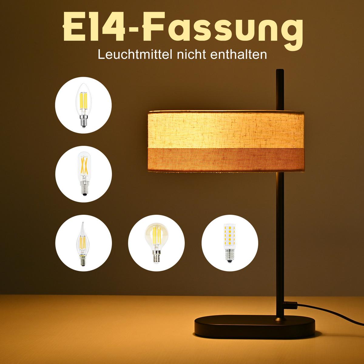 TISCHLAMPE Lumo 27.5/21/44.5 cm - Weiß, Metall (27.5/21/44.5cm) - ZMH