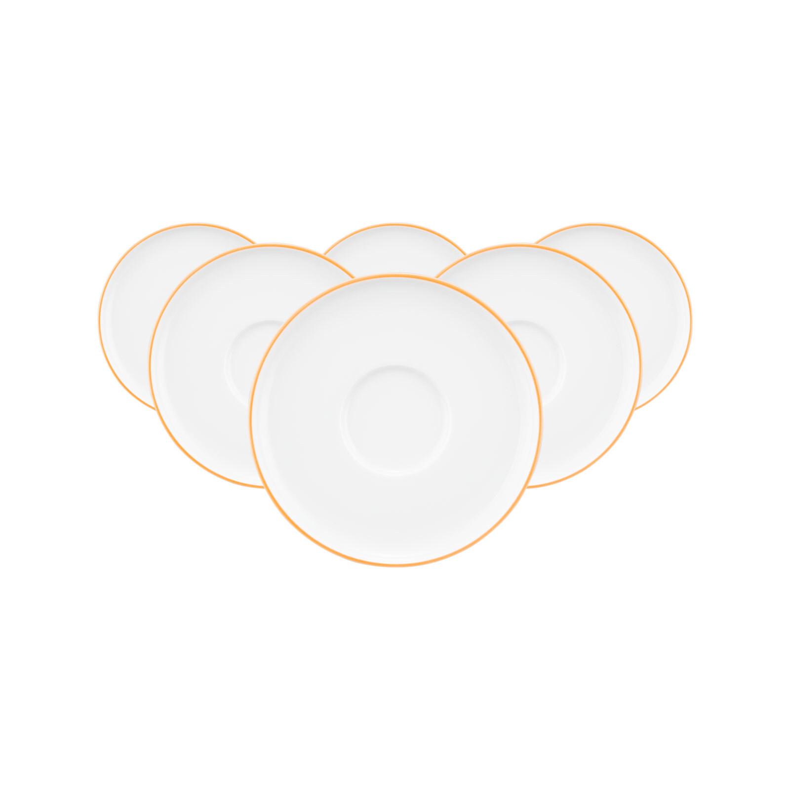 KOMBIUNTERTASSEN Sento Home Pure Lines Mango Orange ø 16,2 cm 6er Set - Orange, Keramik (16.2cm) - Seltmann Weiden