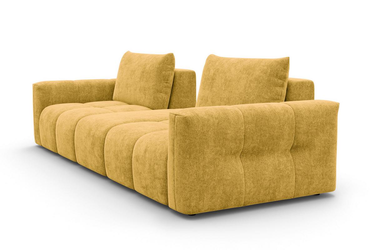 SOFA VERONA 4-Sitzer, Gelb - Gelb/Schwarz, Holz/Textil (282/83/110cm) - Courtois Laville