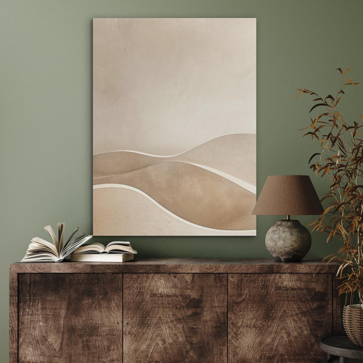 AKUSTIKBILD Beige - Natur - Abstrakt - Modern Wandbilder 60x80 cm - Beige, Kunststoff (60/80/0.9cm) - MuchoWow