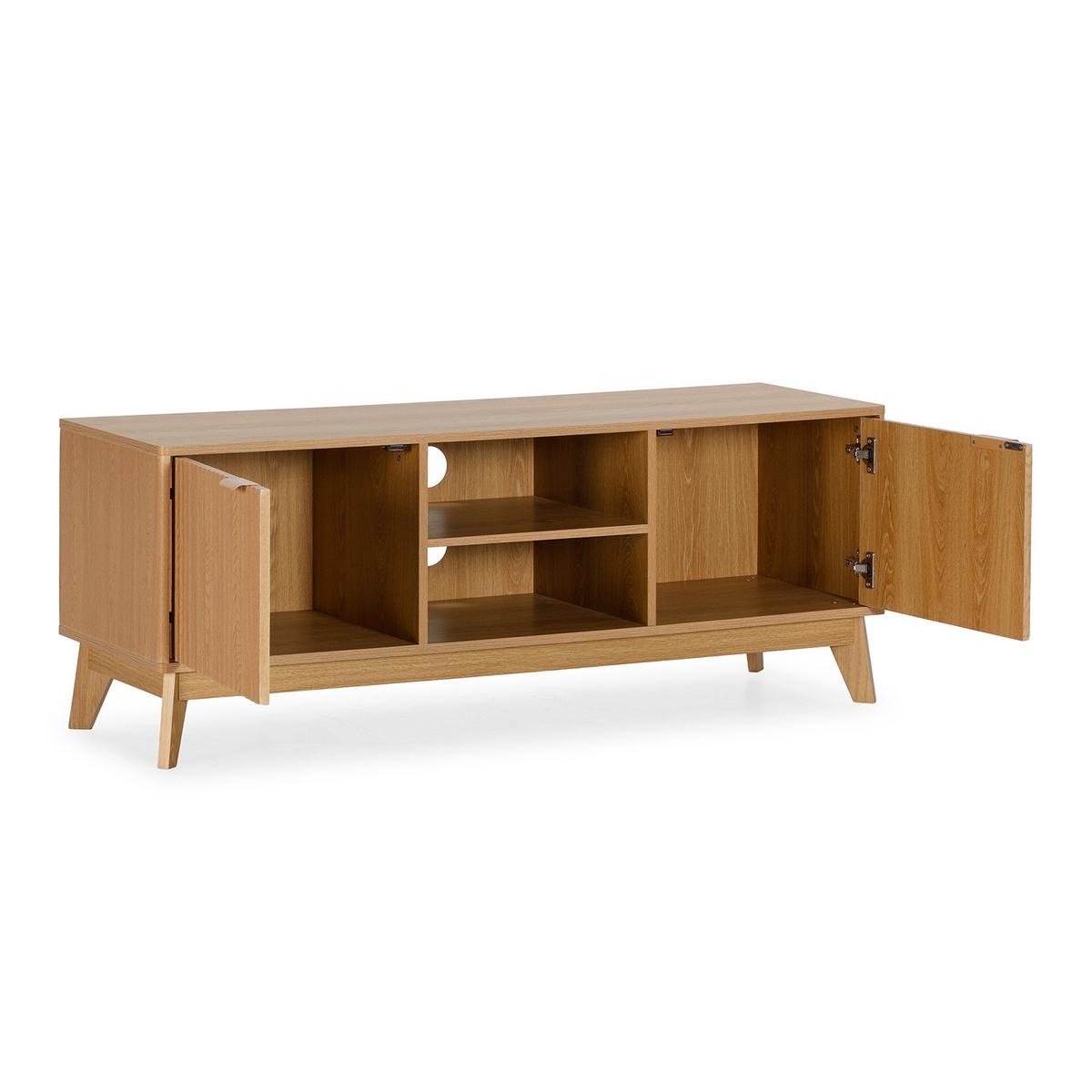 TV-ELEMENT Oporto 2 türen Eichenfarbe - Honigeiche, Holzwerkstoff (130/50/40cm) - VS Venta-stock