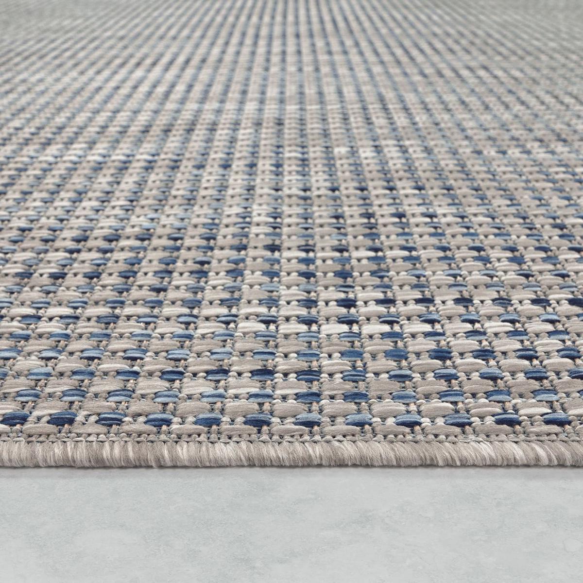 OUTDOORTEPPICH, in Naturoptik, Blau, 80 x 150 cm - Blau, Textil (150/80cm) - KADIMA DESIGN