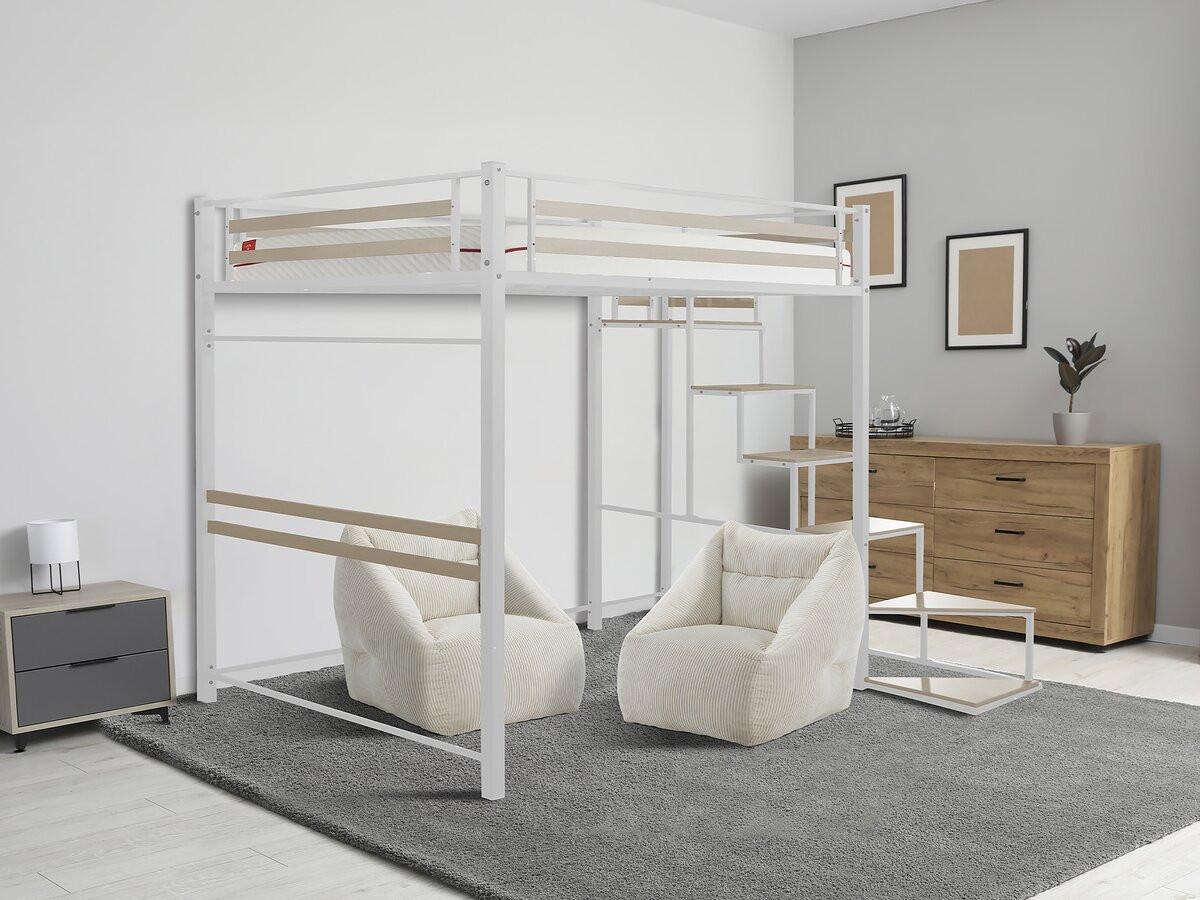 ETAGENBETT lena Schwarz - Weiß, Metall (190/140cm) - Habitat Garten