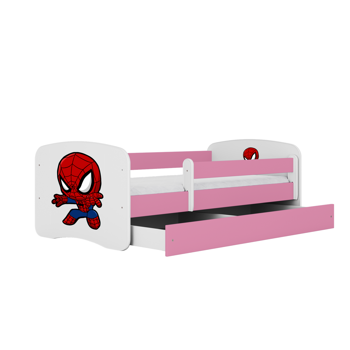 KINDERBETT mit Schublade Superheld 160/80 90/61/164 - Rosa, Holzwerkstoff (80/160cm) - RAUMHIRSCH FURNITURE