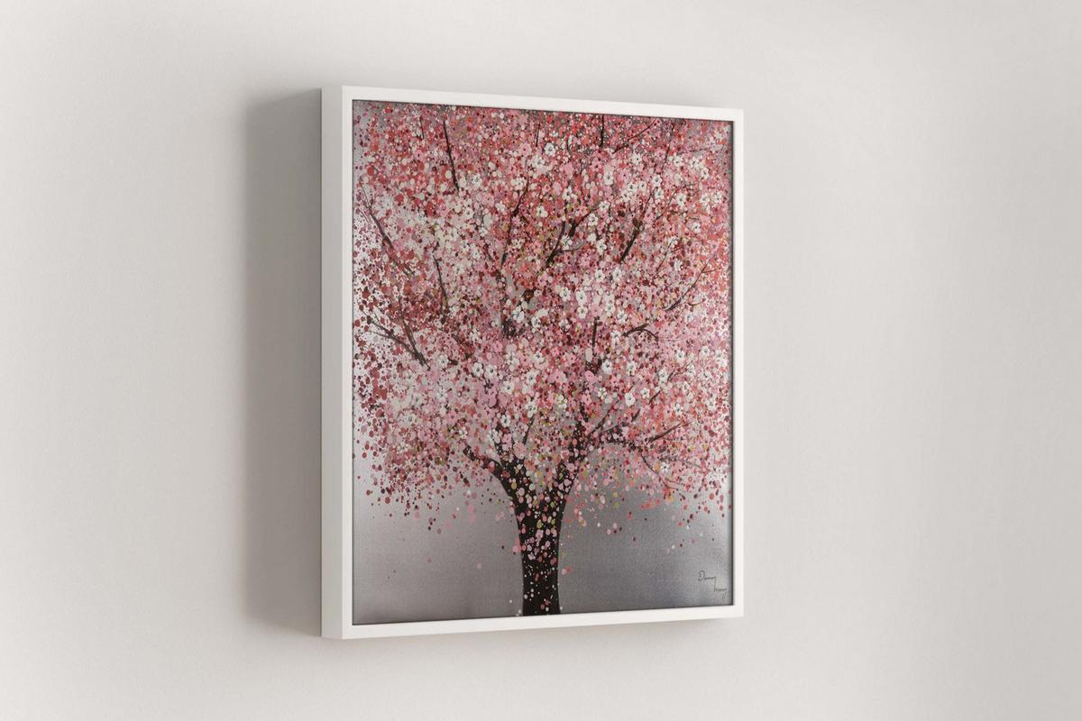 ÖLGEMÄLDE 80/80 cm - Pink, Holz/Textil (80/80cm) - KUNSTLOFT