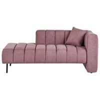 CHAISELONGUE-RECHTSSEITIGE Stoff Rosa Lannils - Pink/Schwarz, Textil (173/73/79cm) - Beliani