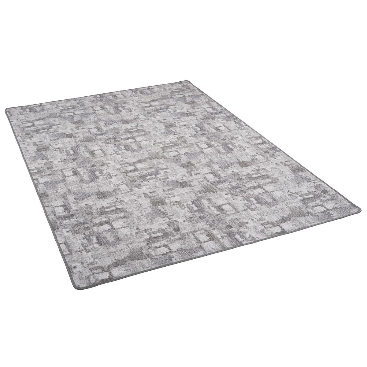 FEINSCHLINGEN VELOUR TEPPICH STRONG TREND - Hellgrau, Textil (200/200cm) - Snapstyle