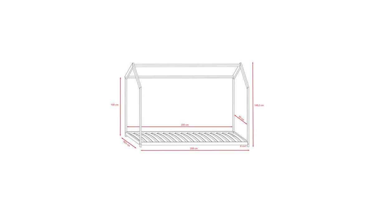 KINDERBETT BELLA ohne Schublade ohne Matratze Holz 200/90 - Sonoma Eiche, Holzwerkstoff (90/200cm) - RAUMHIRSCH FURNITURE