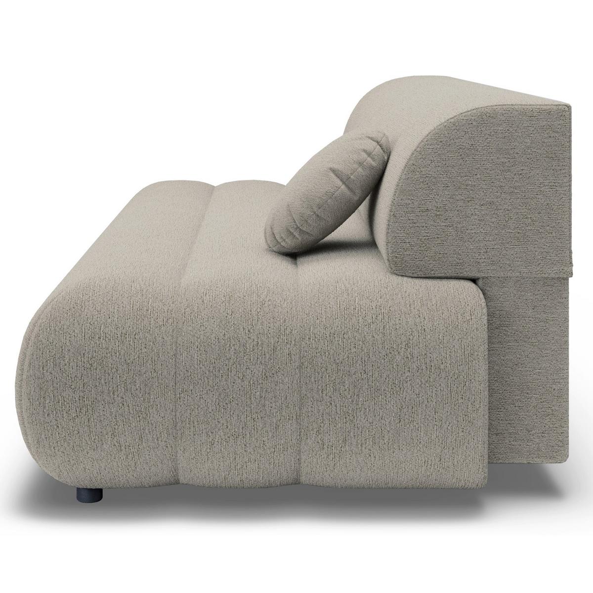 SCHLAFSOFA Arione 214 cm - Taupe/Schwarz, Kunststoff/Textil (214/74/104cm) - Selsey