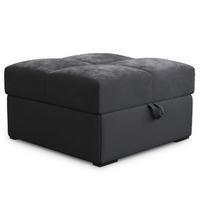 POUF MIZA Grau 65x65 cm - Grau, Textil (65/38/65cm) - MASSENO