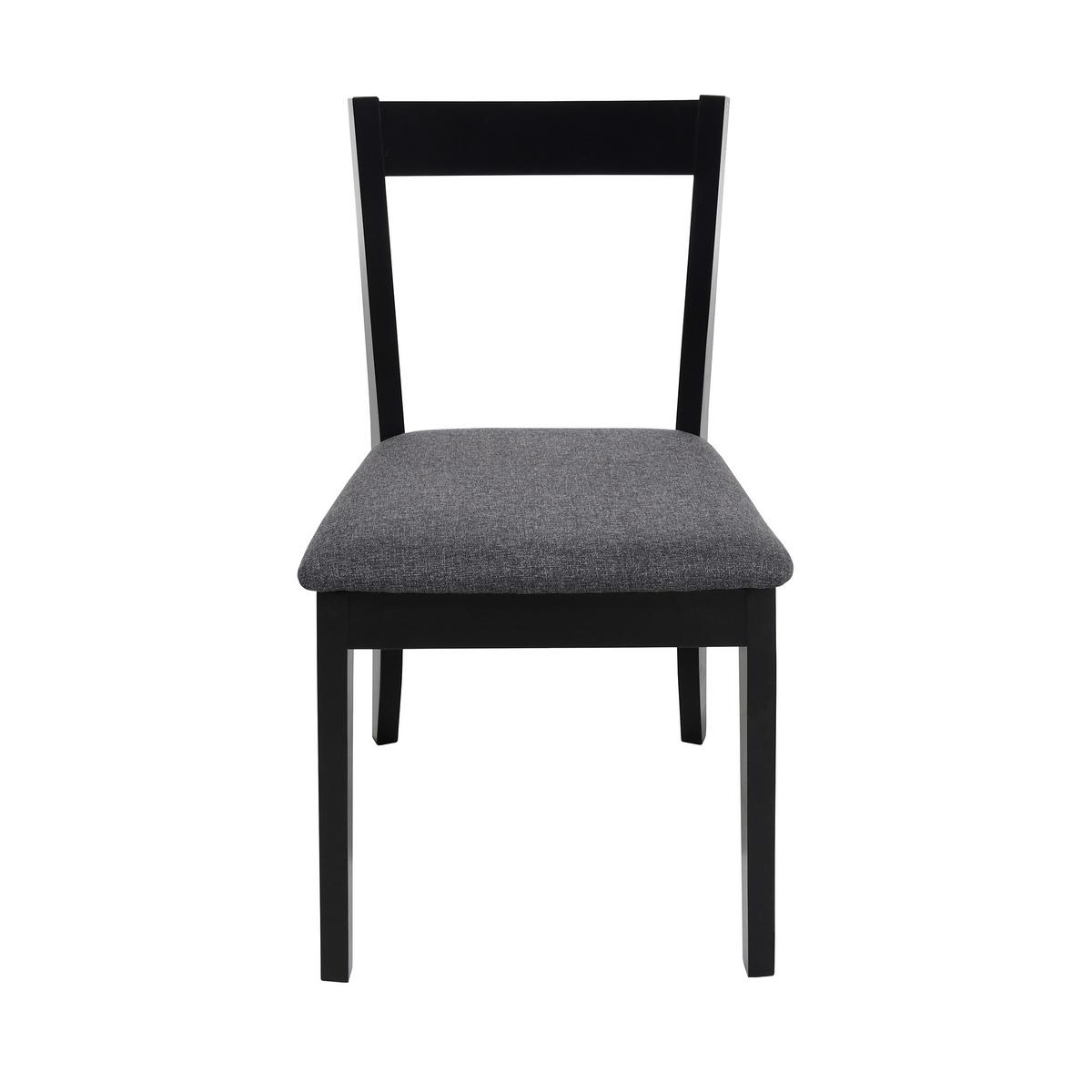STUHL Moden mit schwarzen Holzbeinen, Polsterstuhl, Anthrazit - Anthrazit/Schwarz, Holz (45/84/45cm) - Beautysofa