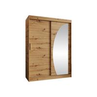 SCHWEBETÜRENSCHRANK Wika 150 cm mit Schubladen - Silberfarben/Eiche Artisan, Holzwerkstoff/Kunststoff (150/200/62cm) - MIRJAN24