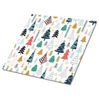 FLIESENAUFKLEBER 9 Stück 30x30 cm selbstklebend Waldbäume - Multicolor, Textil (30/1.6/30cm) - TULUP