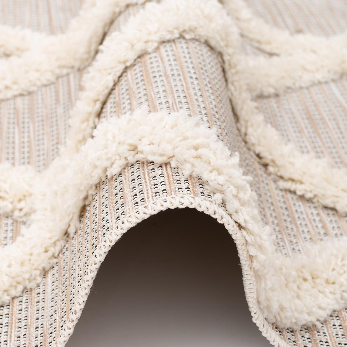 IN & OUTDOOR TEPPICH SHAGGY JUIST RAUTEN - Beige, Textil (135/190cm) - Pergamon