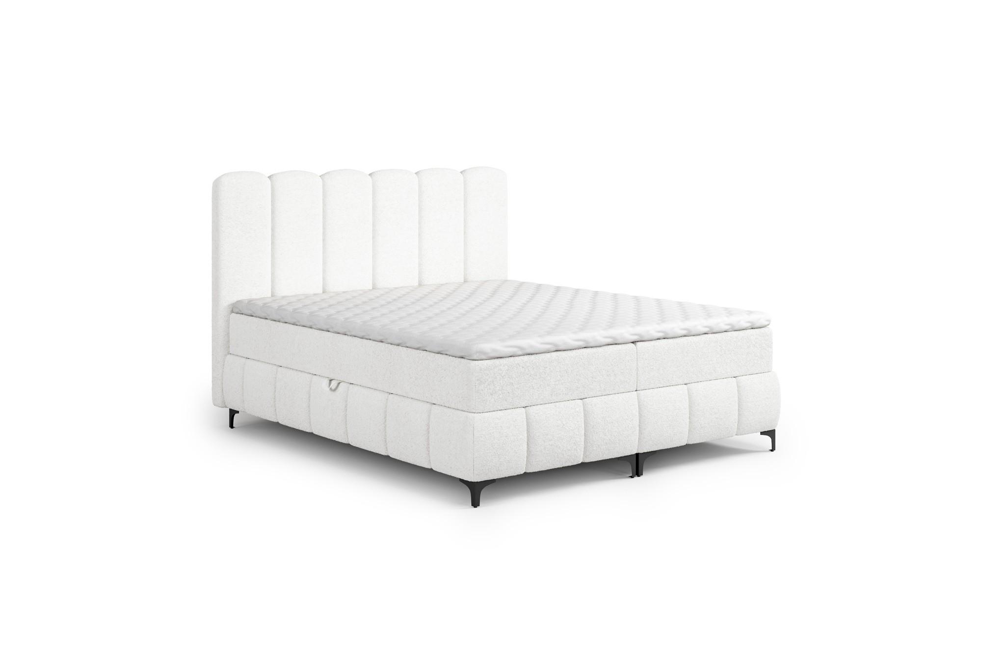 BOXBETT Isabel - Creme, Holzwerkstoff/Textil (180/200cm) - Fun Möbel