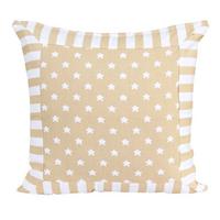 PATCHWORK-KISSENHÜLLE Sterne 60/60 cm - Beige, Textil (60/60cm) - Homescapes