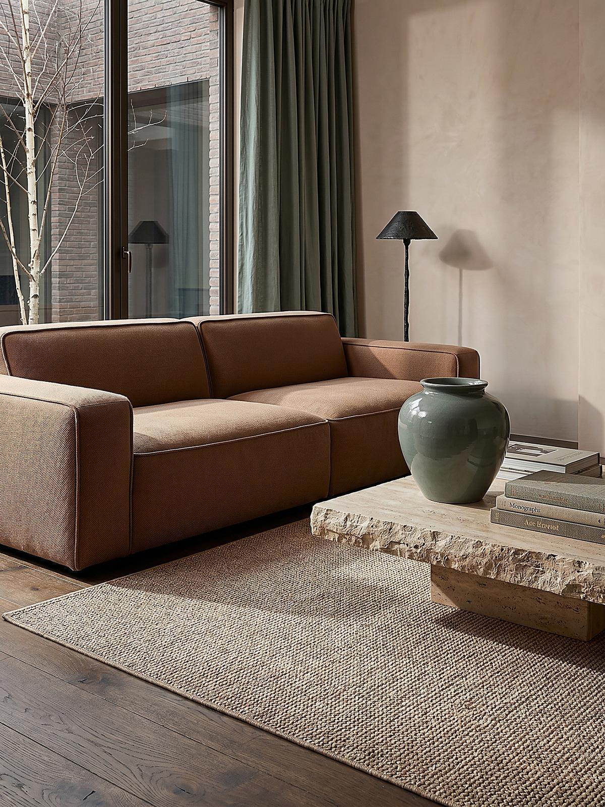 FLACHWEBTEPPICH Uni TOCE Polypropylen Natur 200 x 280 cm - Beige, Textil (200/280cm) - KADIMA DESIGN