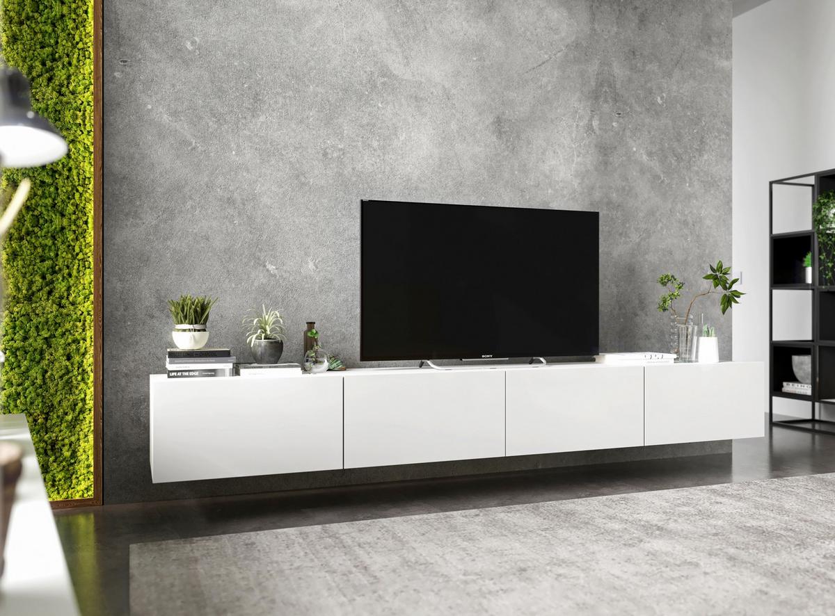 TV-LOWBOARD 2-er Set Enjoy Weiß Matt 120 cm - Weiß, Holzwerkstoff (240/30/35cm) - Meble Lindner