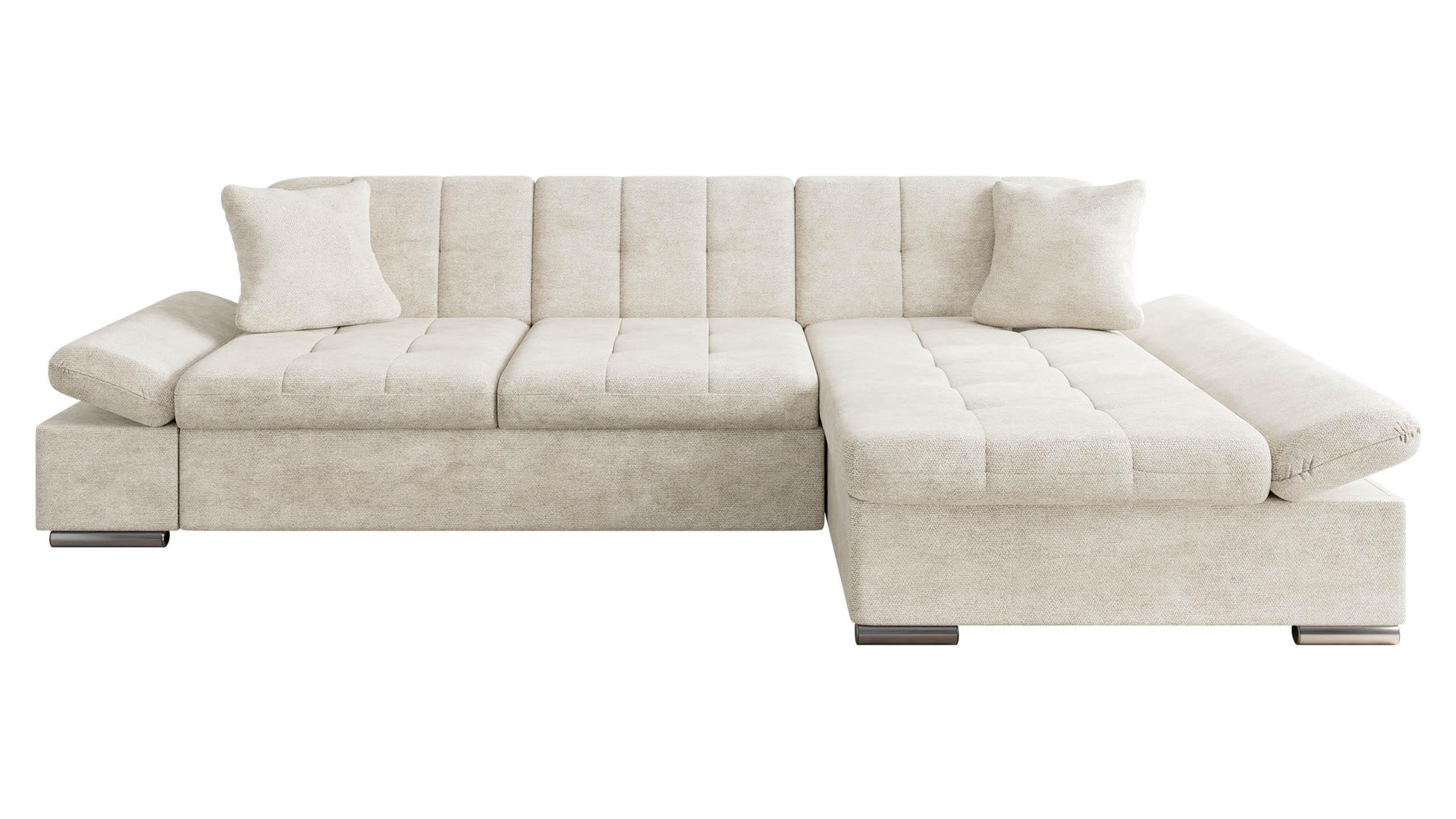 ECKSOFA Malwi, Seite: Rechts - Creme, Holz/Textil (278/161cm) - MIRJAN24