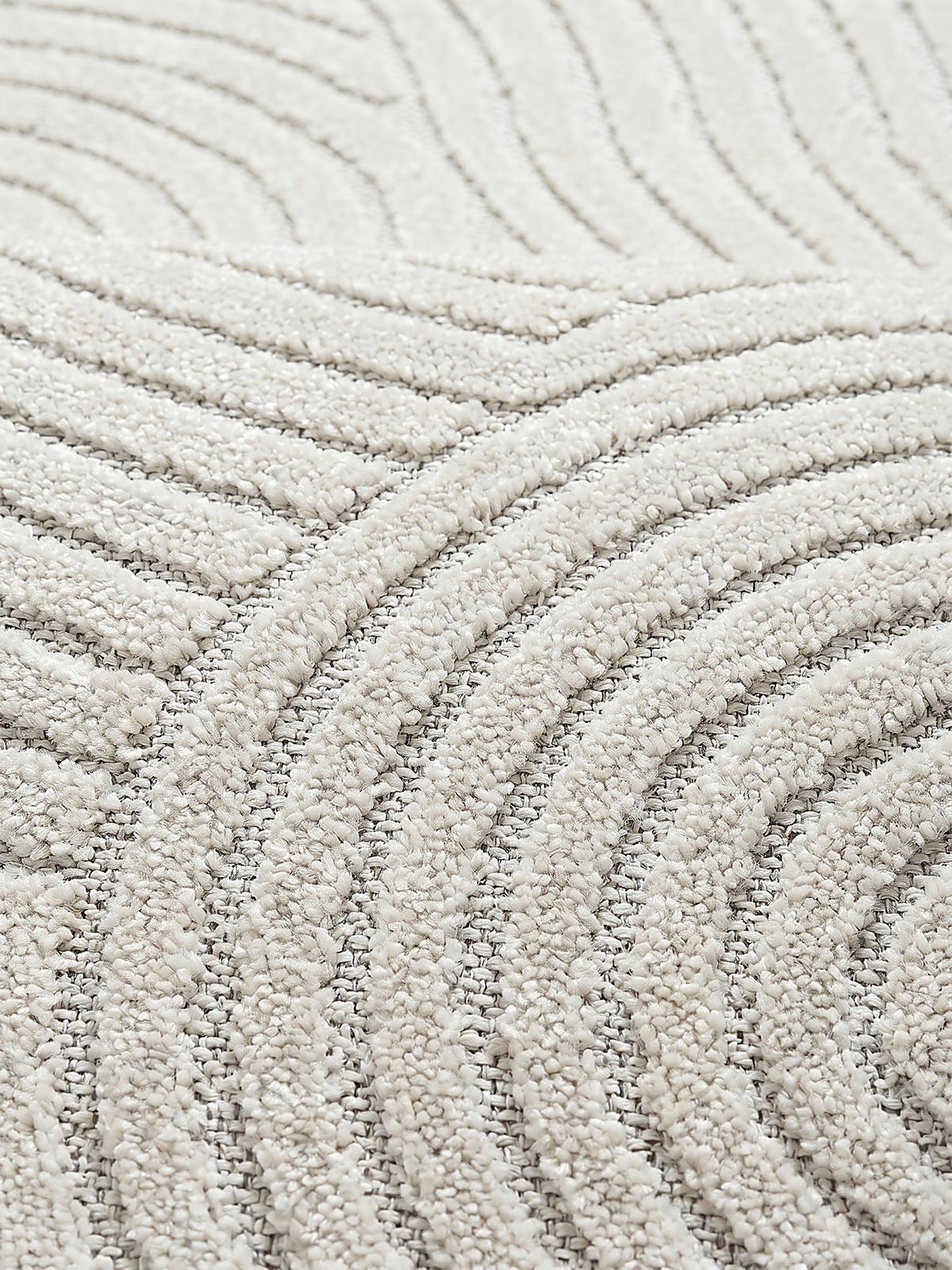 TEPPICH Outdoor Geometrisch MEZEN Polypropylen Creme 140 x 200 cm - Beige, Textil (140/200cm) - KADIMA DESIGN
