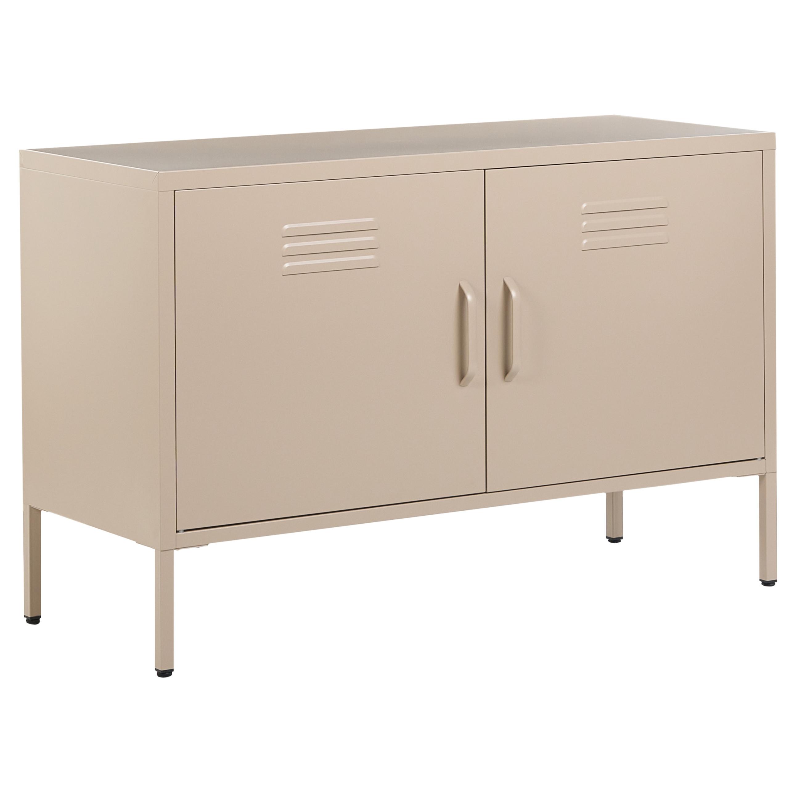 BÜROSCHRANK Metall Beige Uria - Beige, Metall (100/65/40cm) - Beliani