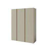 DREHTÜRENSCHRANK MURO 145/195/50cm 3-türig mit Spiegel Grün - Grün, Holzwerkstoff (145/195/50cm) - MASSENO