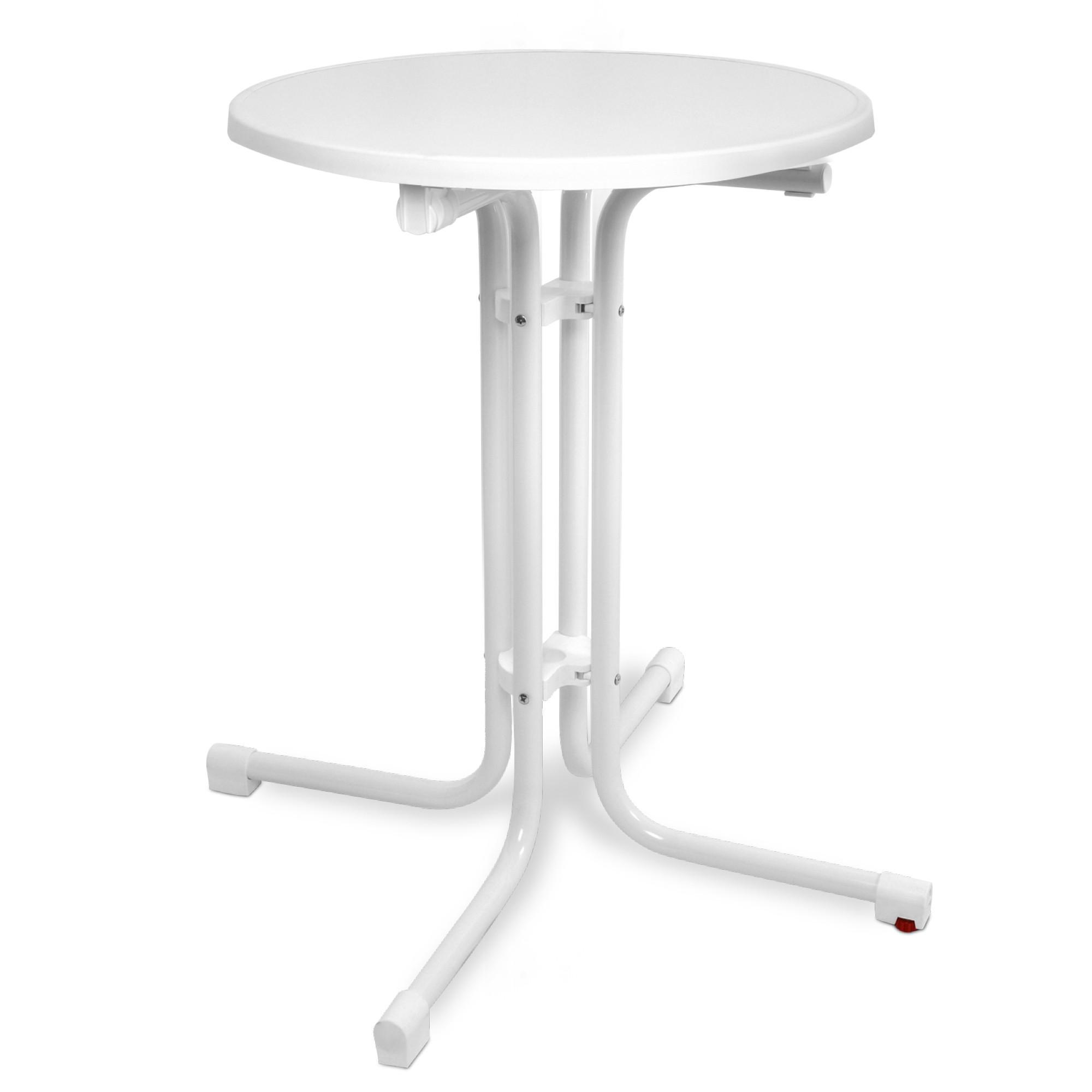 BISTROTISCH Bistroni 60/70cm Weiß - Weiß, Metall (60/60/70cm) - Beautissu 