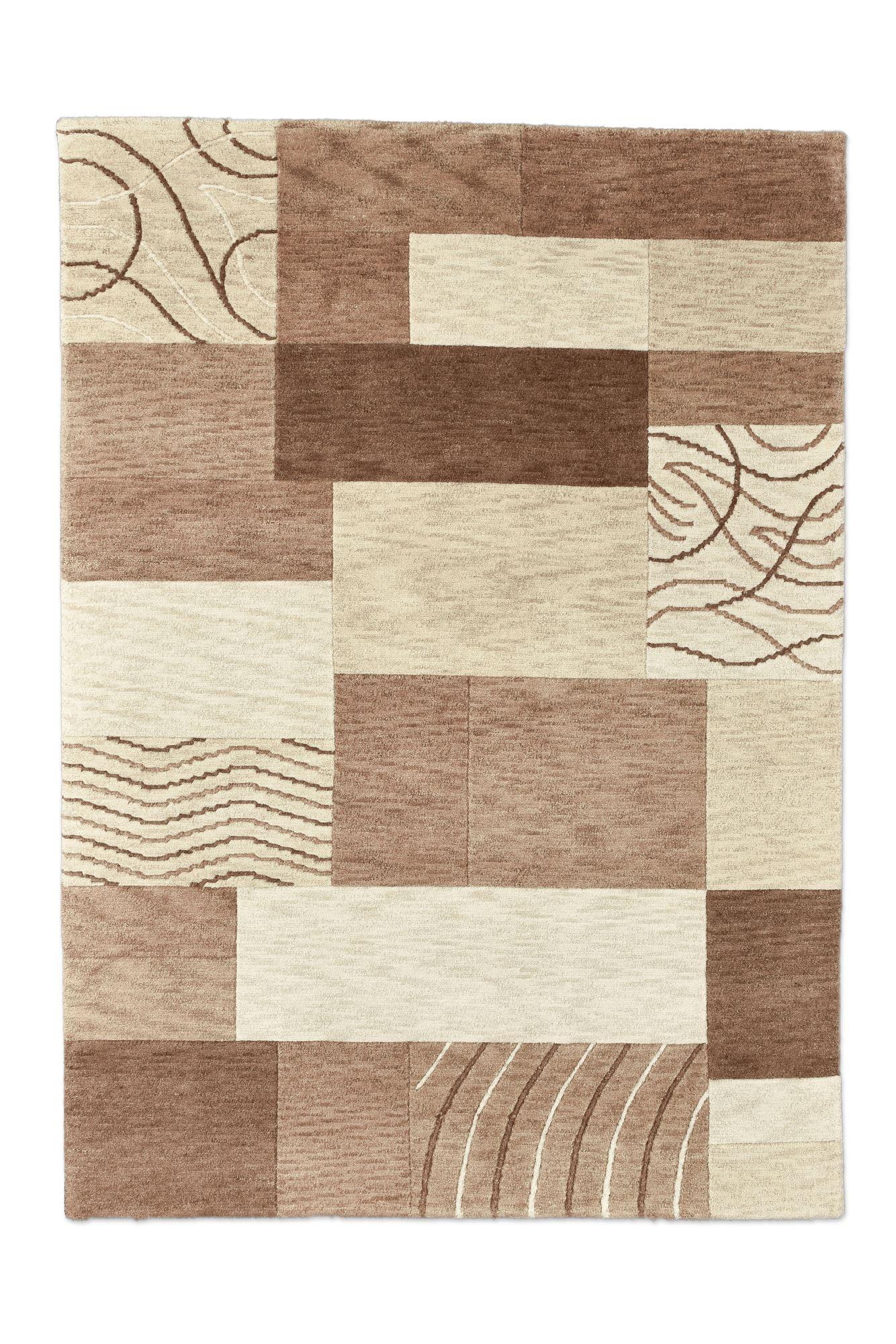 HANDTUFTTEPPICH Royal Domas 70x140 cm - Braun, Textil (70/140cm) - THEKO