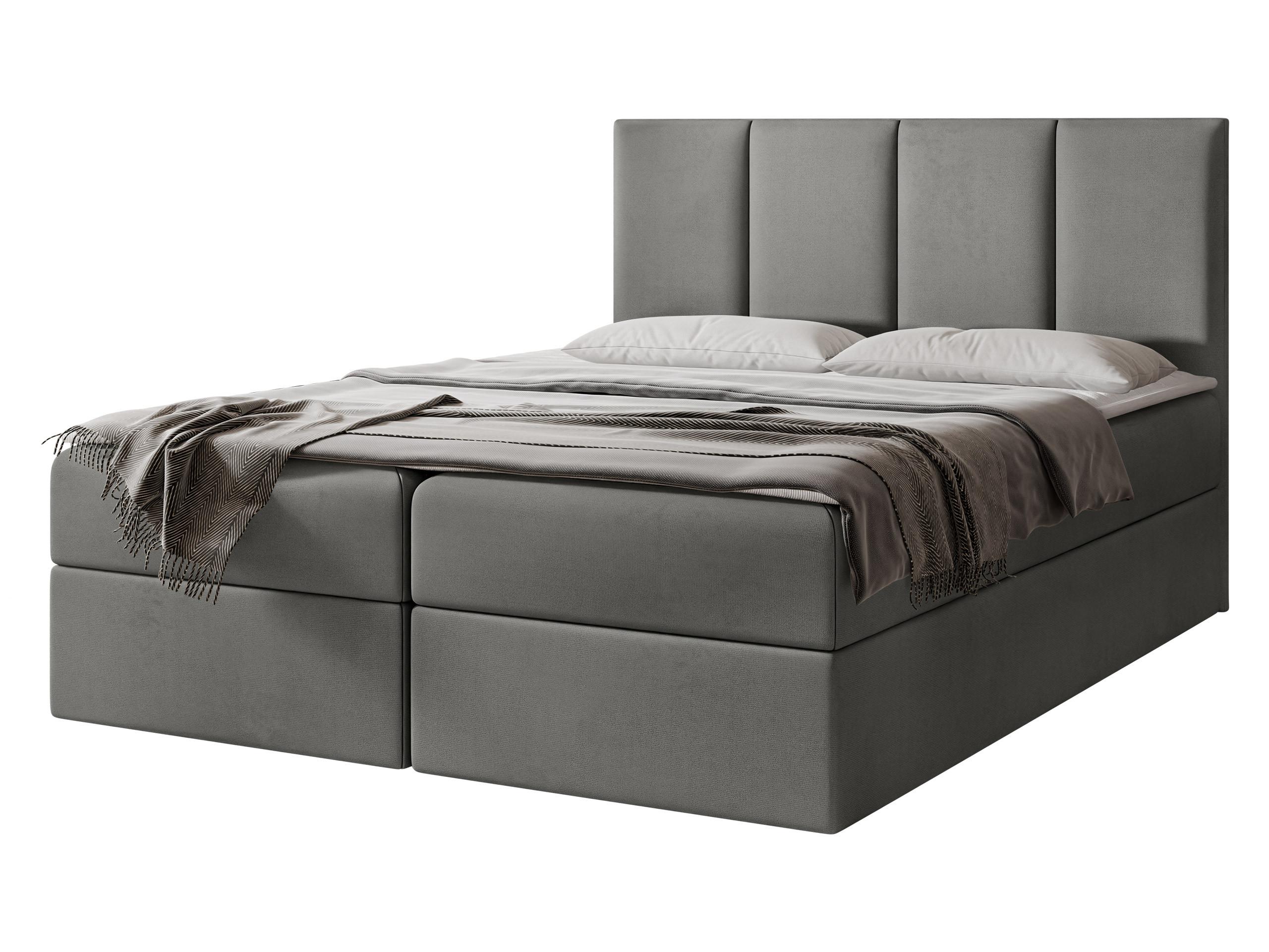 BOXBETT Rebos - H3 - Grau, Holz/Textil (160/200cm) - MIRJAN24