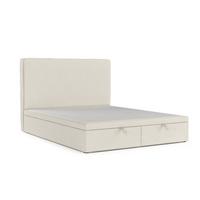 POLSTERBETT Hush mit Stauraum 180/200 cm Hellbeige im Alta Stoff - Sandfarben/Schwarz, Holz/Holzwerkstoff (180/200cm) - AltaBeds