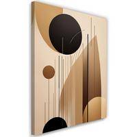 WANDBILD abstrakte formen beige - Beige, Textil (40/60cm) - Feeby