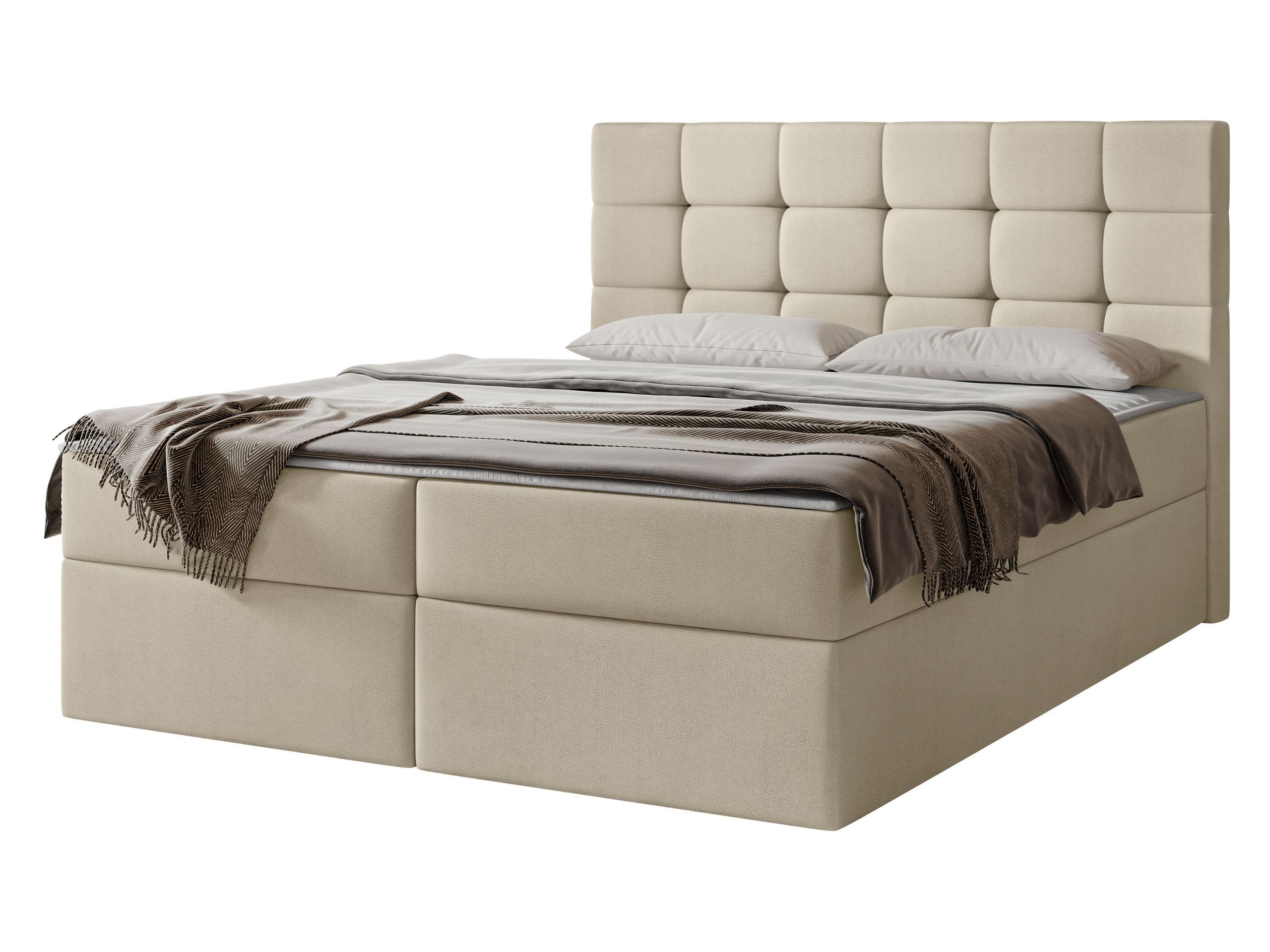 BOXBETT Luanda - H3 - Beige, Holzwerkstoff/Textil (160/200cm) - MIRJAN24
