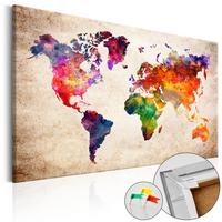 PINNWANDBILDER Bunt 90/60 cm - Multicolor, Naturmaterialien/Textil (90/60cm) - KUNSTLOFT