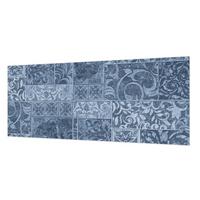 FOTOTAPETE 250x104 cm - Pflanzenornamente - Blau, Textil (250/104cm) - Wallfluent