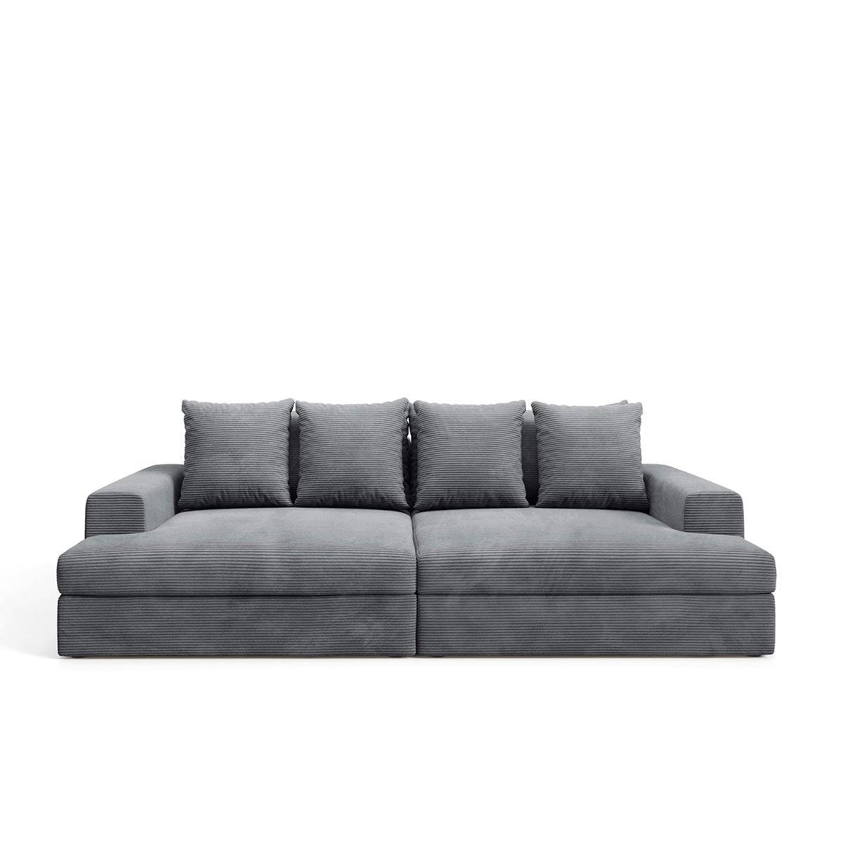 SOFA Paola 3 Sitzplätze Grau - Grau, Holz (272/86/167cm) - Petits-meubles