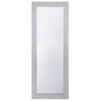 WANDSPIEGEL silber rechteckig 50/130 cm Mervent - Silberfarben/Weiß, Kunststoff (50/130/2cm) - Beliani