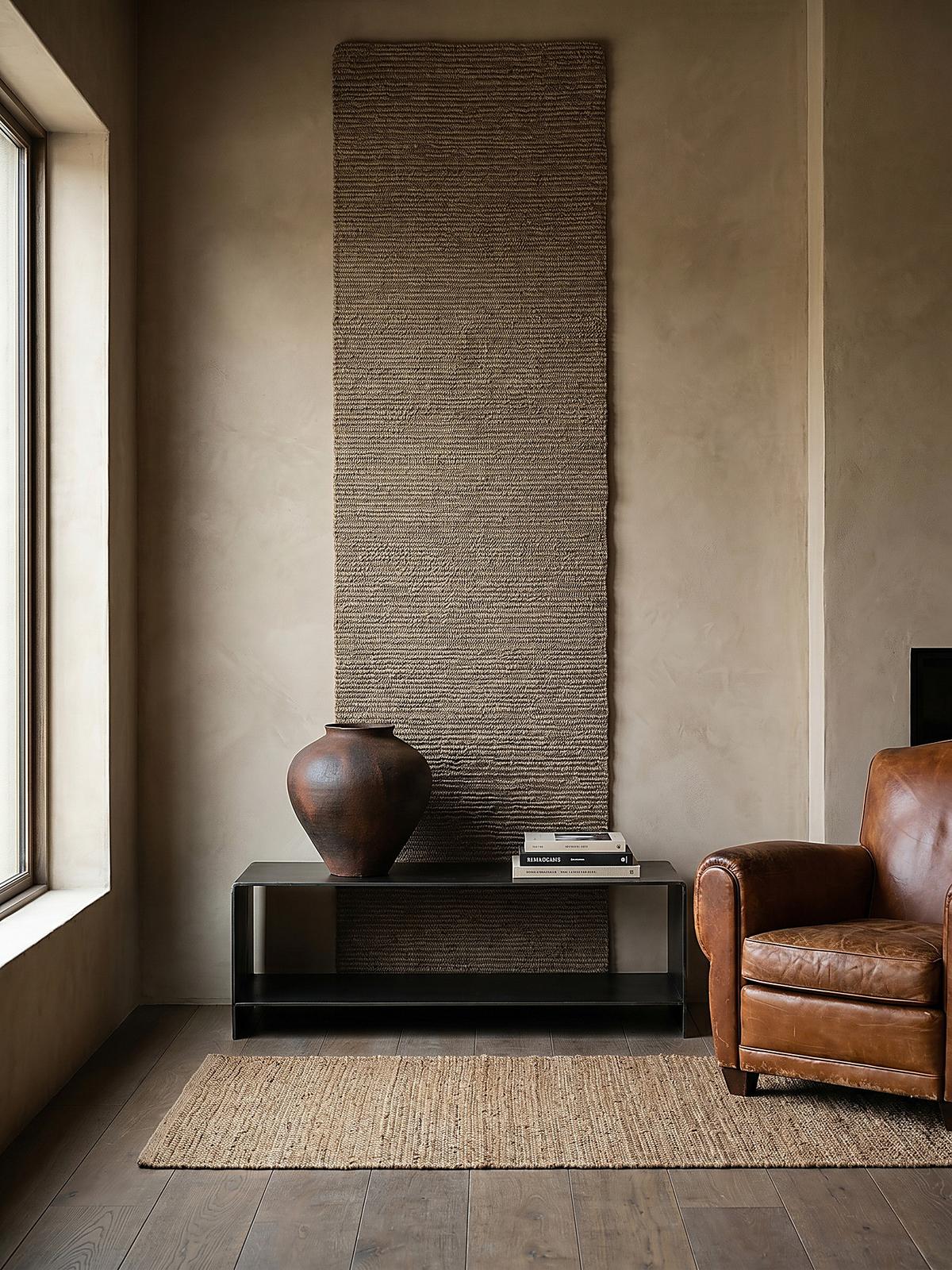 WOLLTEPPICH ALNE, einfarbig, Erdtöne, 80 x 230 cm - Grün, Textil (230/80cm) - KADIMA DESIGN