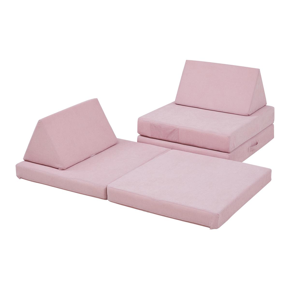 SPIELSOFA Norhulta - Pink, Textil (120/46/66cm) - [en.casa]