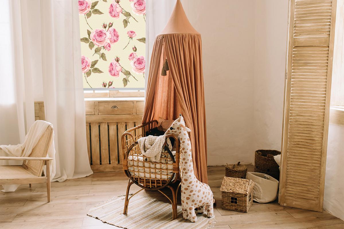 INNENROLLO - Fensterrollo - Rollo - 80x180 cm - Rosen - Pink, Kunststoff (80/180/0.5cm) - TULUP