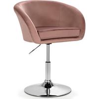 ESSZIMMERSTUHL Samt Drehsessel Pink - Pink, Metall (61/86/52cm) - COSTWAY