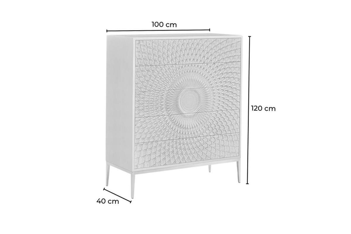 HIGHBOARD LAGO Grün Holz - Goldfarben/Grün, Holz/Metall (100/120/40cm) - KAWOLA