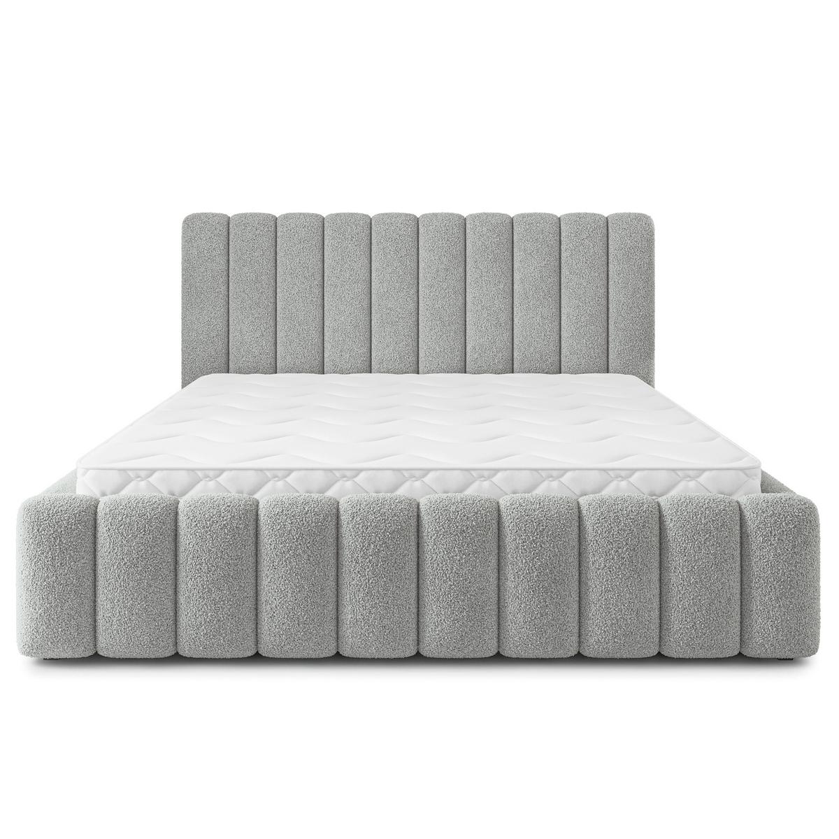 POLSTERBETT DINESE Q 120x200 cm mit Bettkästen - Hellgrau - Hellgrau, Holz (120/200cm) - MASSENO