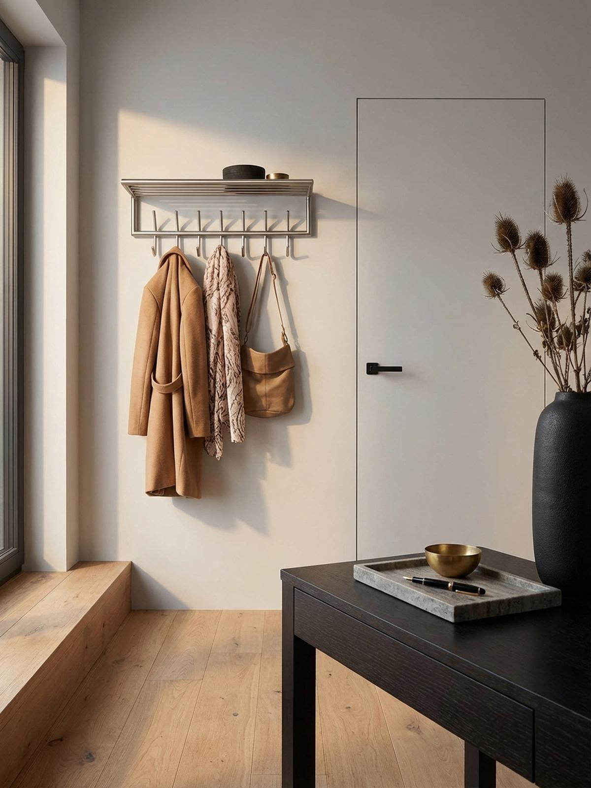 WANDGARDEROBE Metall Silber Modern mit Aufbewahrungsmöglichkeiten - Silberfarben, Metall (75/29/30cm) - KADIMA DESIGN