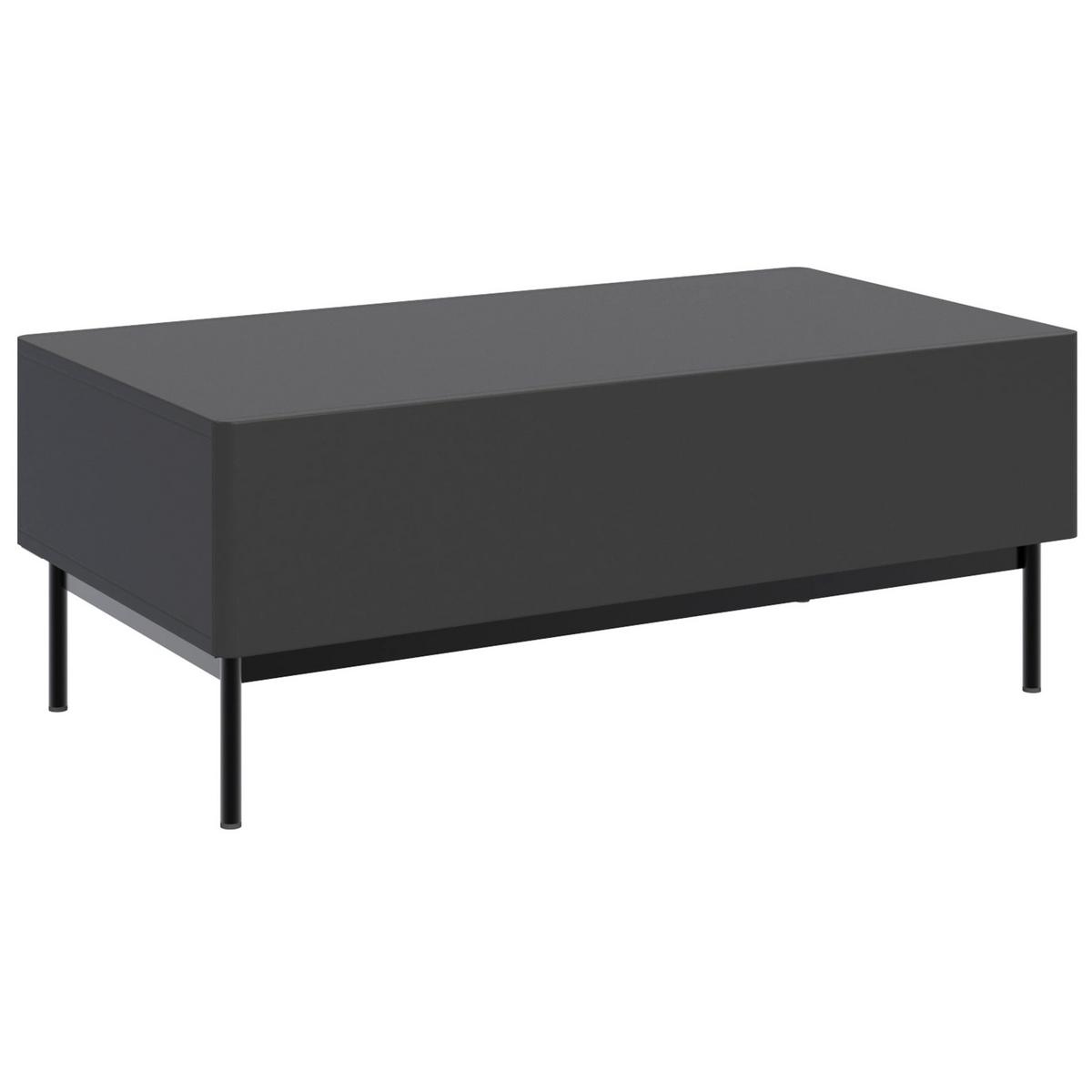 COUCHTISCH Olio schwarz 100/53 cm - Schwarz, Holzwerkstoff/Metall (53.2/100/40.2cm) - Selsey