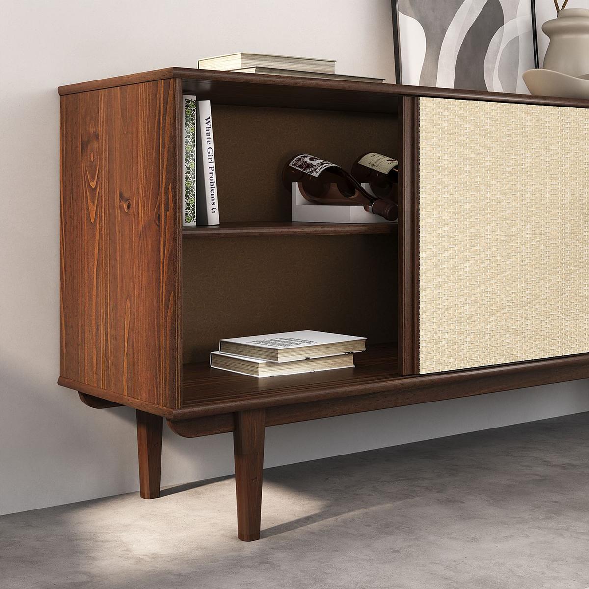 SIDEBOARD SIMONA nussbaum - Nussbaumfarben, Holz (175/76/41cm) - IDIMEX