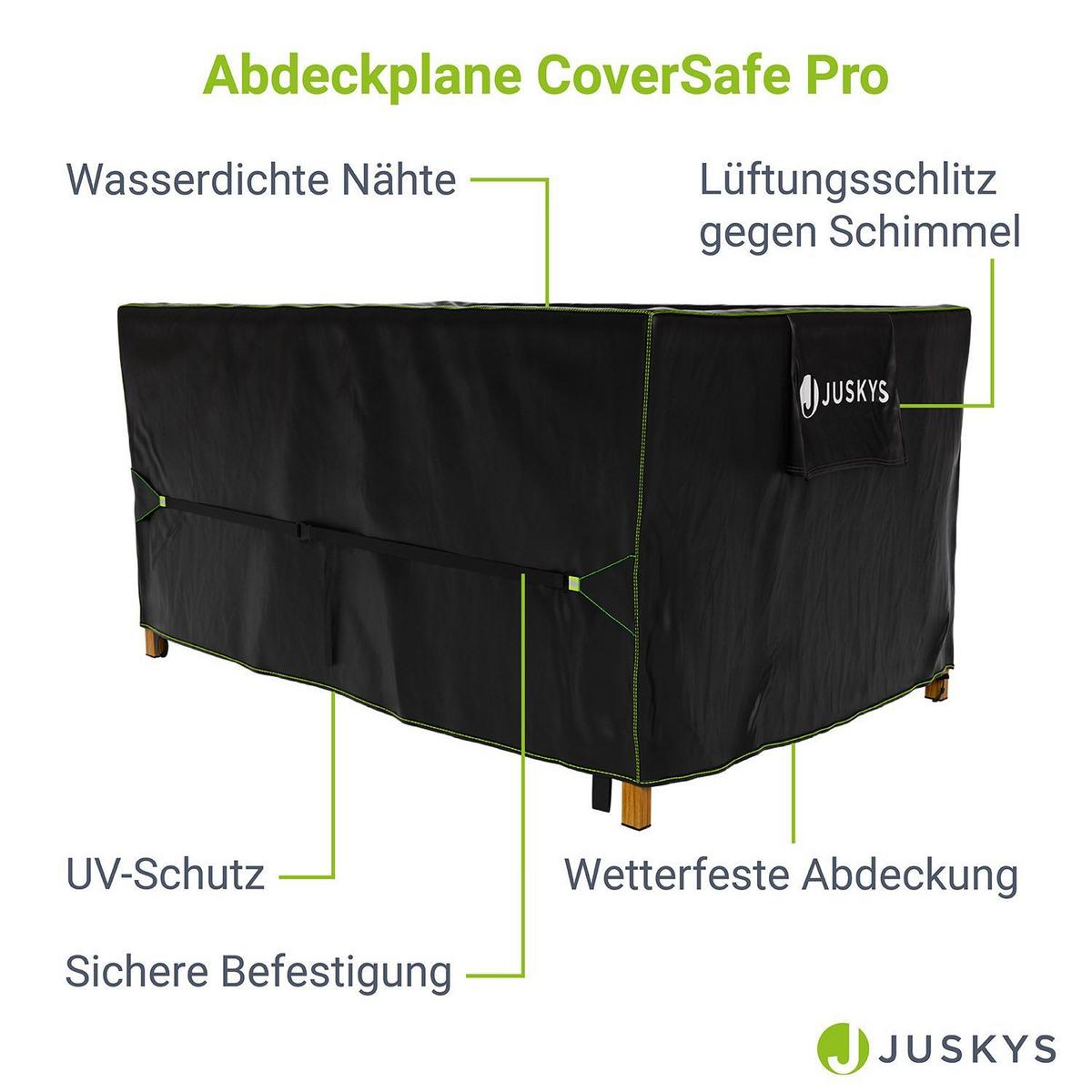 GARTENMÖBELABDECKUNG CoverSafe Pro schwarz - Schwarz, Kunststoff (90/75/150cm) - Juskys