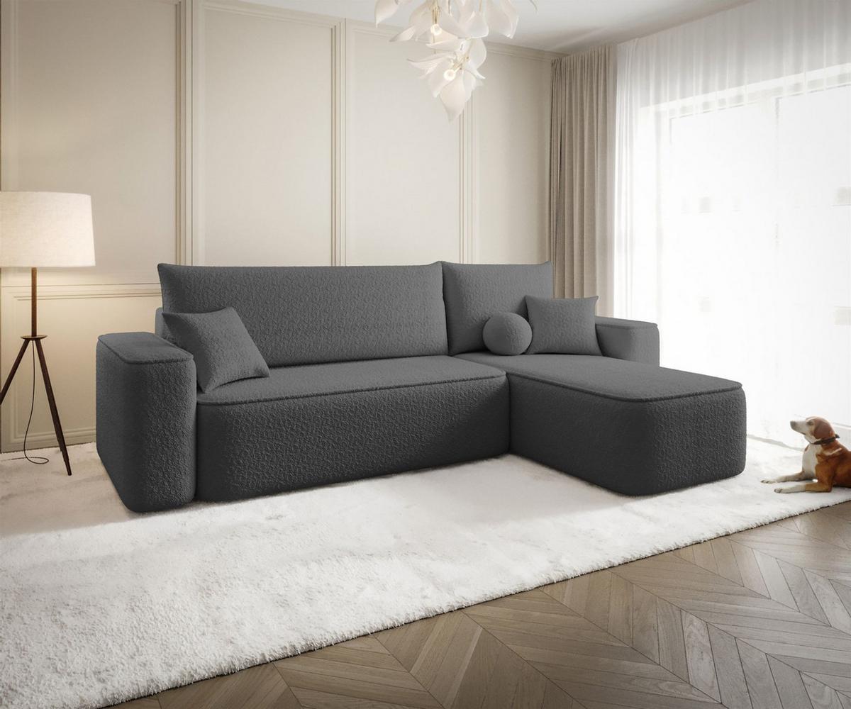 ECKSOFA Agepo Stoff Quelle - Anthrazit, Holzwerkstoff/Textil (250/150cm) - Fun Möbel