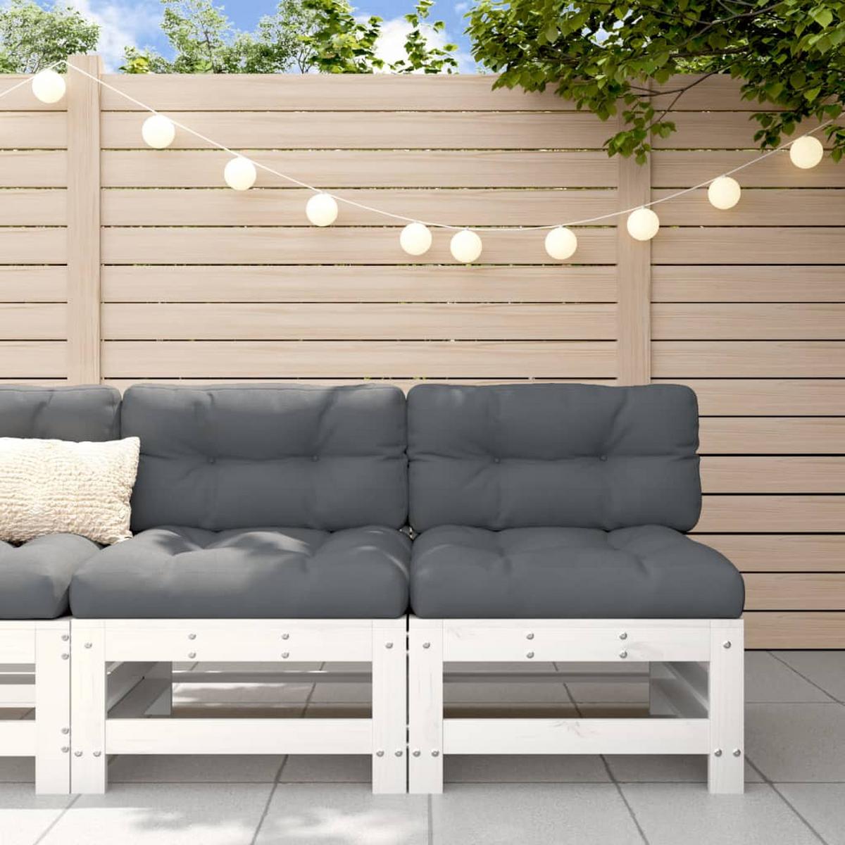 GARTENSOFA HUXAD 63.5/57.5/60 cm （2-SITZER） - Weiß, Holz (63.5/57.5/60cm) - ZMH