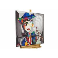 ACRYLBILD HANDGEMALT 80/80 cm - Multicolor/Grau, Holz/Textil (80/80cm) - KUNSTLOFT